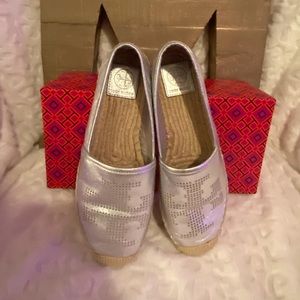 Silver espadrille